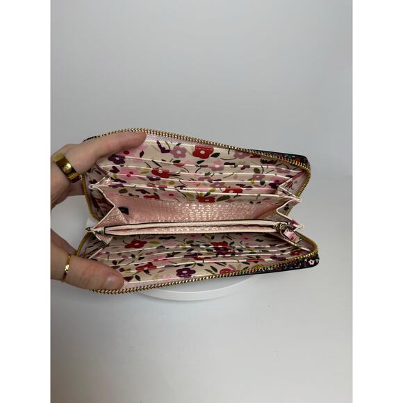 Kate Spade Laurel Way Neda continental zip-around wallet in Boho Floral - Picture 8 of 12